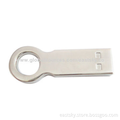 Metal Ring USB drive, Made of Stainless Steel, 64MB to 32GB Memory Capacity, OEM Orders WelcomedNew